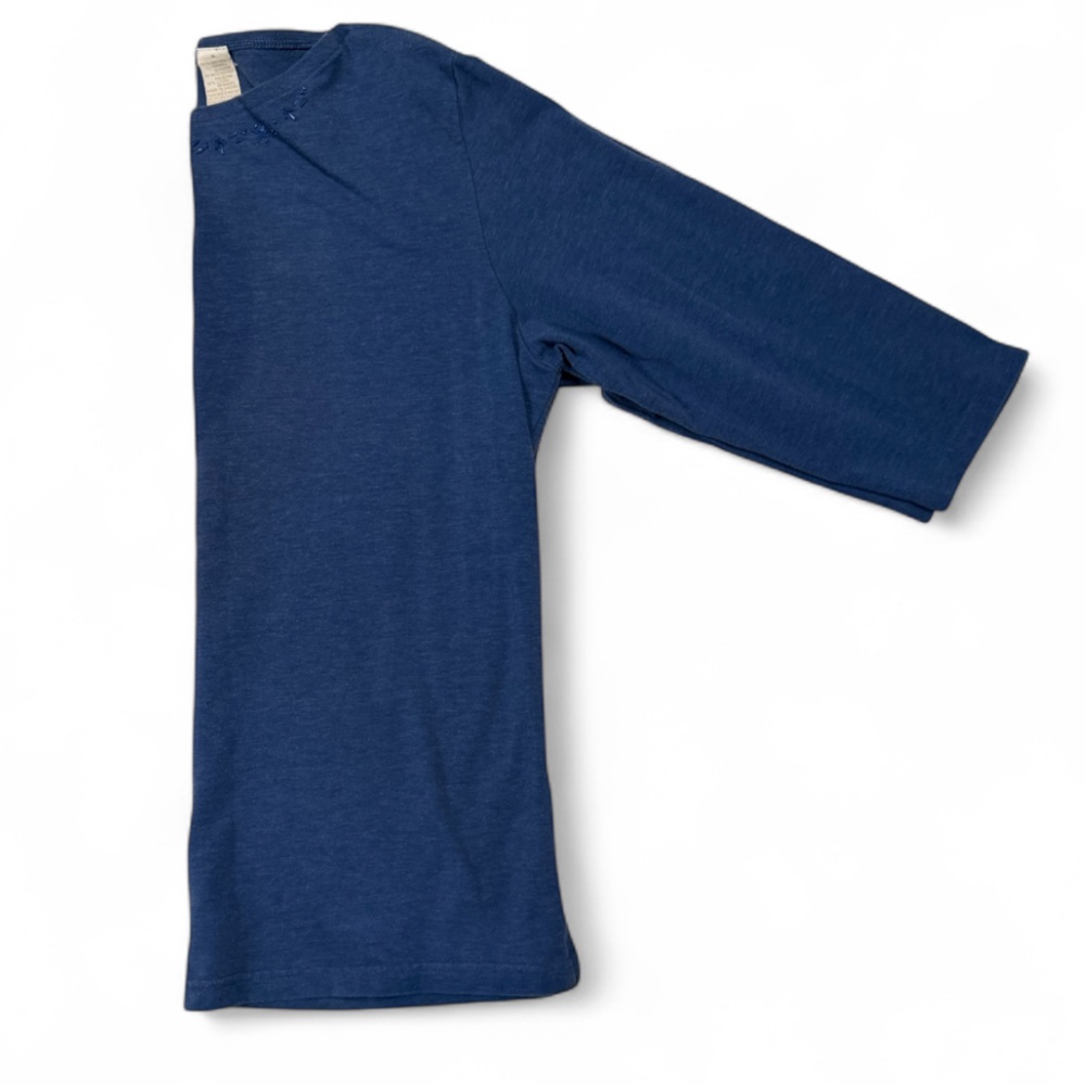 Liz Claiborne ladies Long Sleeve vintage Blue Tee Size Medium - Picture 3 of 4